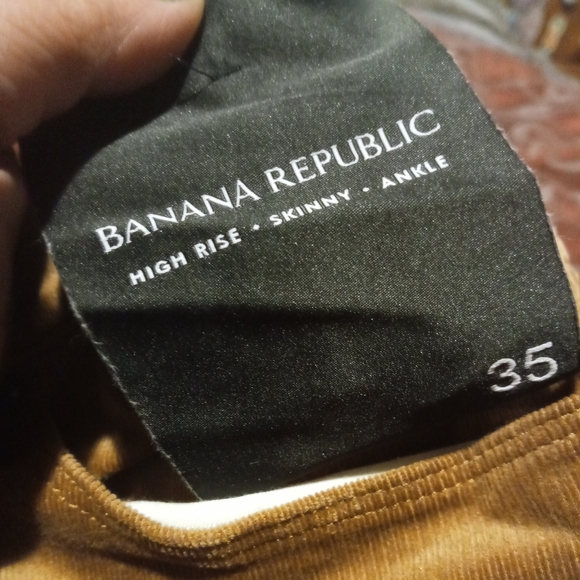 NWT Women's size 35 Banana Republic High rise skinny ankle corduroy/felt jeans - Picture 4 of 6